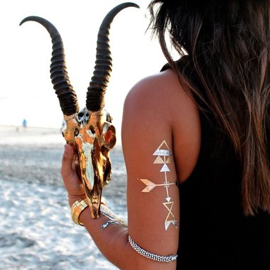 gold flash tattoos, gold temporary tattoos, flash tattoos