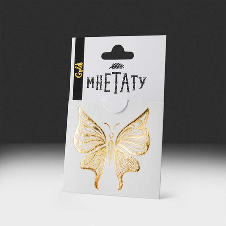 adesivo dourado, tatuagem flash