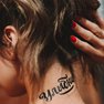 переводная татуировка tatuaggio frase “sorridi”