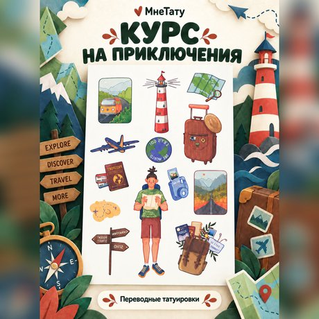 переводная татуировка автостопом