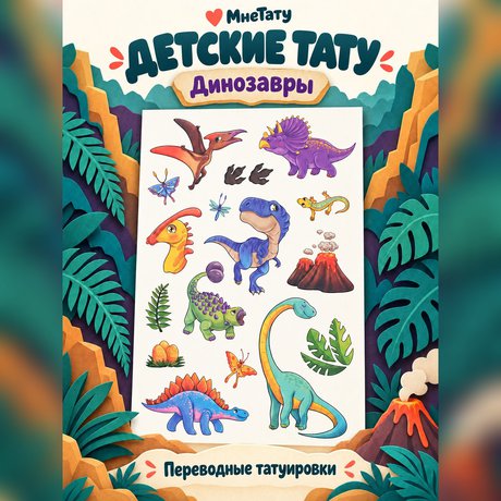 переводная татуировка dinożawri