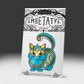 золотая переводная татуировка "котик принц"