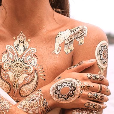 gold flash tattoos