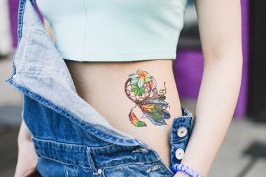 переводные тату олдскул мнетату