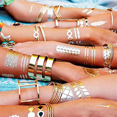 gold flash tattoos