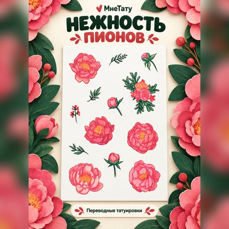переводная татуировка farverige pioner