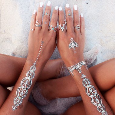 Temporary gold tattoos, gold tattoos