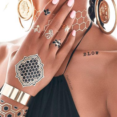 gold flash tattoos