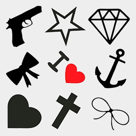 tatoveringsstickers, midlertidige tatoveringer
