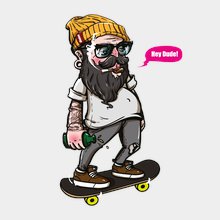 Переводная татуировка Hey Dude!
